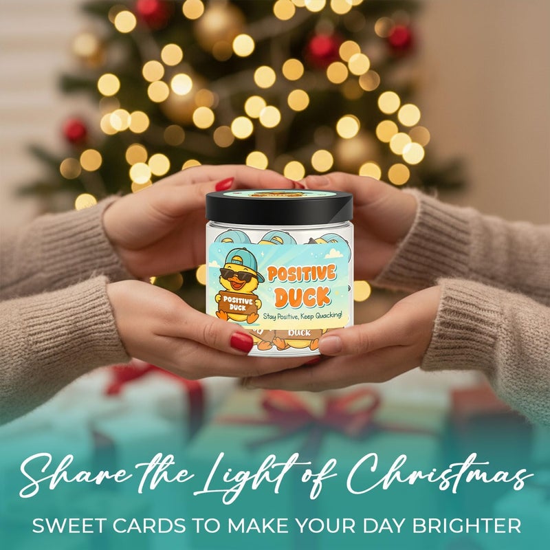 Musemory 60 Positive Duck Cards Jar, Affirmation Cards For Women, Best Friend Gift, Positive Duck Decor, Christmas Gifts For Women, Duck Gifts for Woman, Duck Lovers, Positive Duck - Image 4